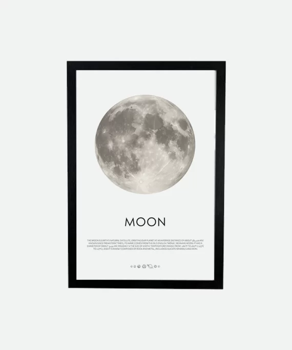 Minimalist Moon poster – lunar wall art for modern decor, astrology lovers, and calm interior styling.